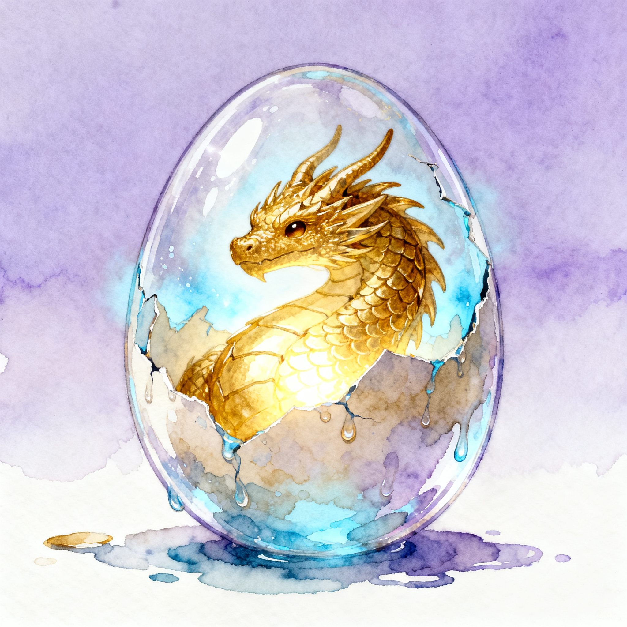 Enchanted Dragon Egg Cracking With Glowing Light Inside Clipart