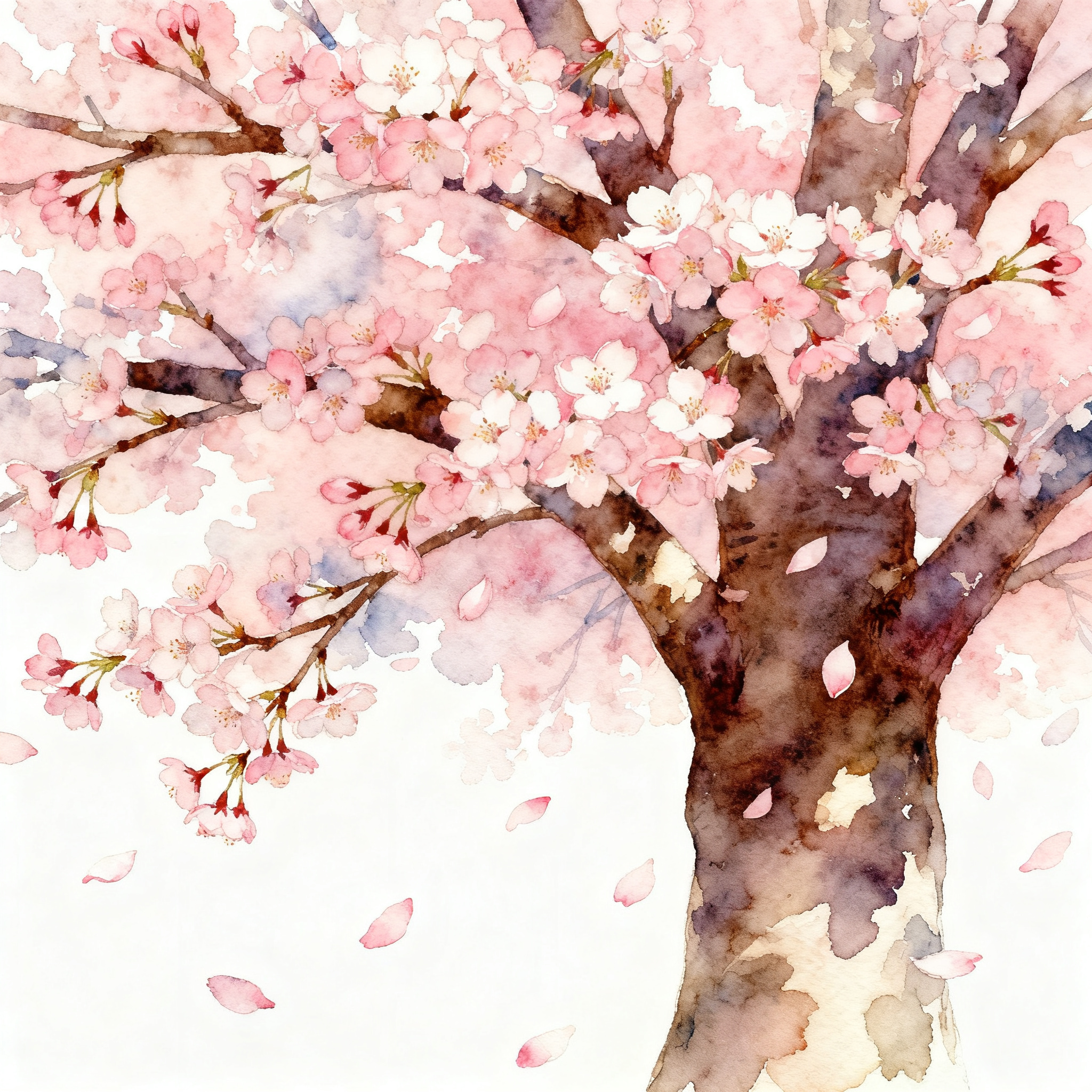 Cherry Blossom Tree In Full Bloom During Spring Season Clipart